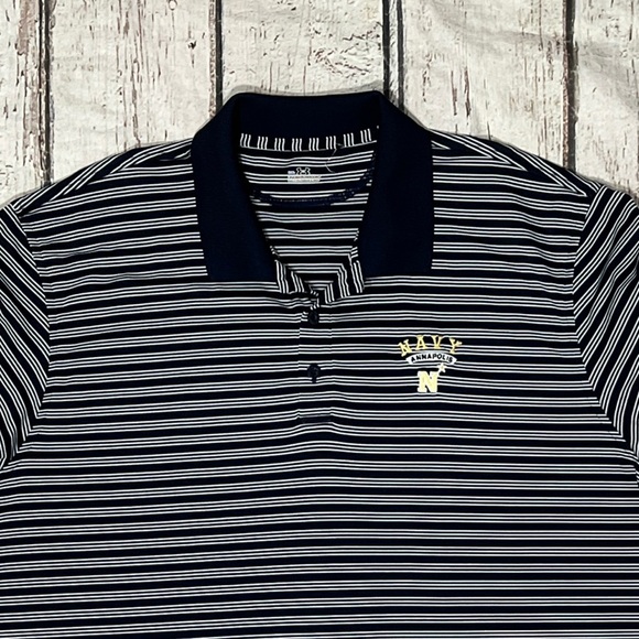 Navy Annapolis Golf Polo Under Armour Military NCAA Collegiate Mens Shirt - Picture 2 of 5